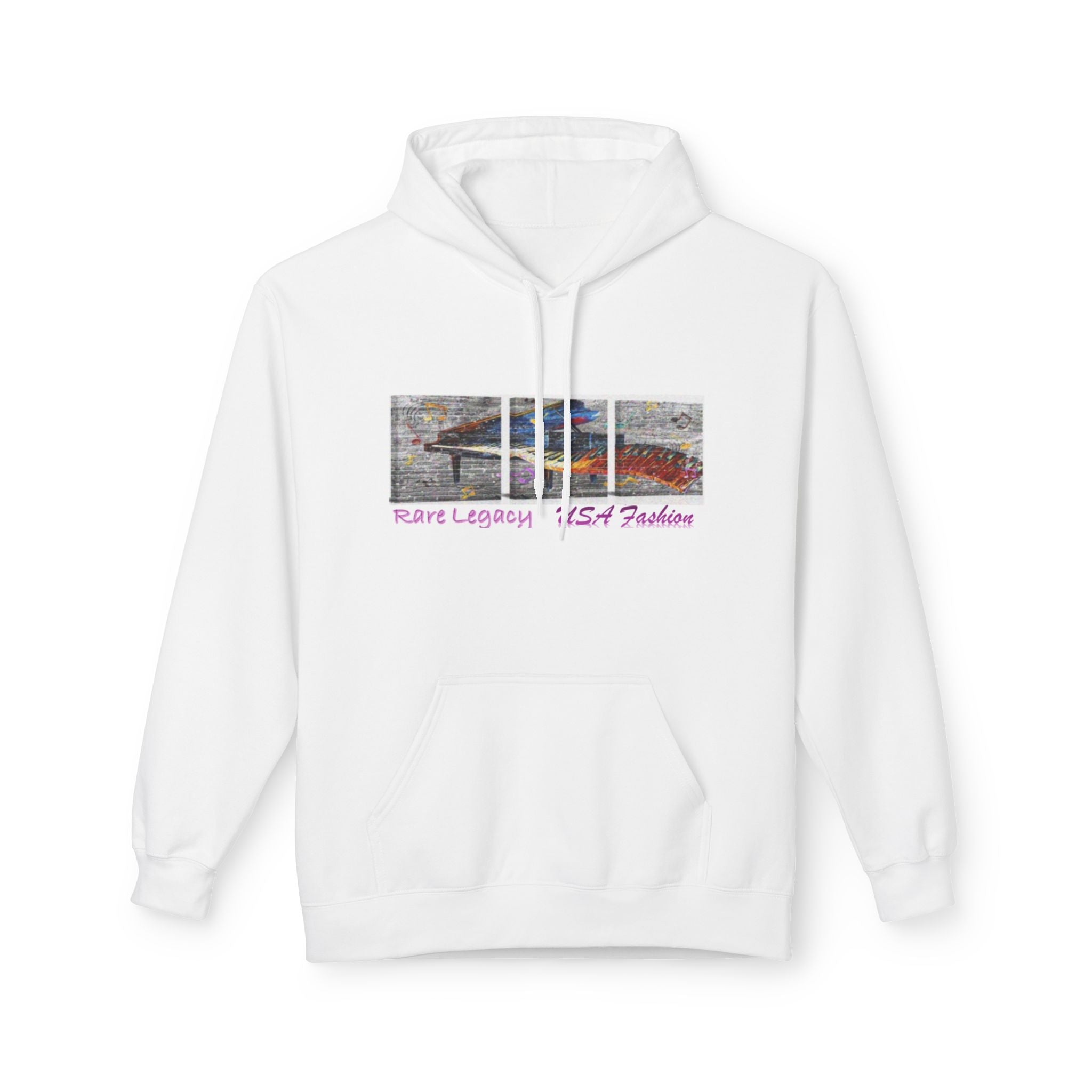 Abstract Triptych Hoodie - "Rare Leopard, 1st Fashion" Graphic Pullover