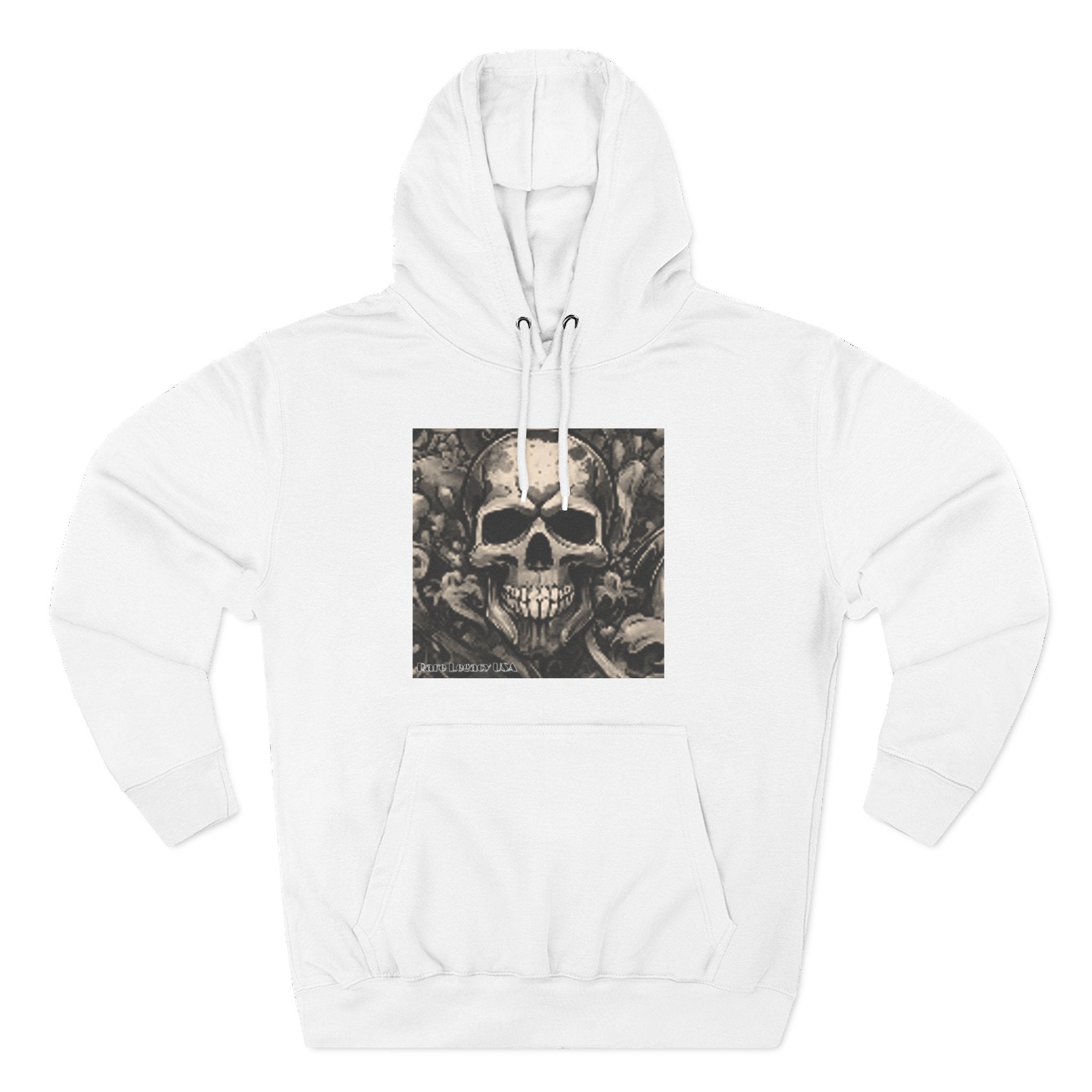 Skull & Roses Hoodie — Vintage Gothic Skull Graphic Pullover