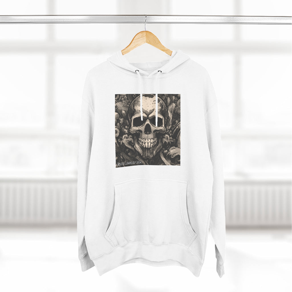 Skull & Roses Hoodie — Vintage Gothic Skull Graphic Pullover