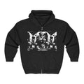 Band Graphic Zip Hoodie — Retro 'Rare Legacy USA' Rock Artwork