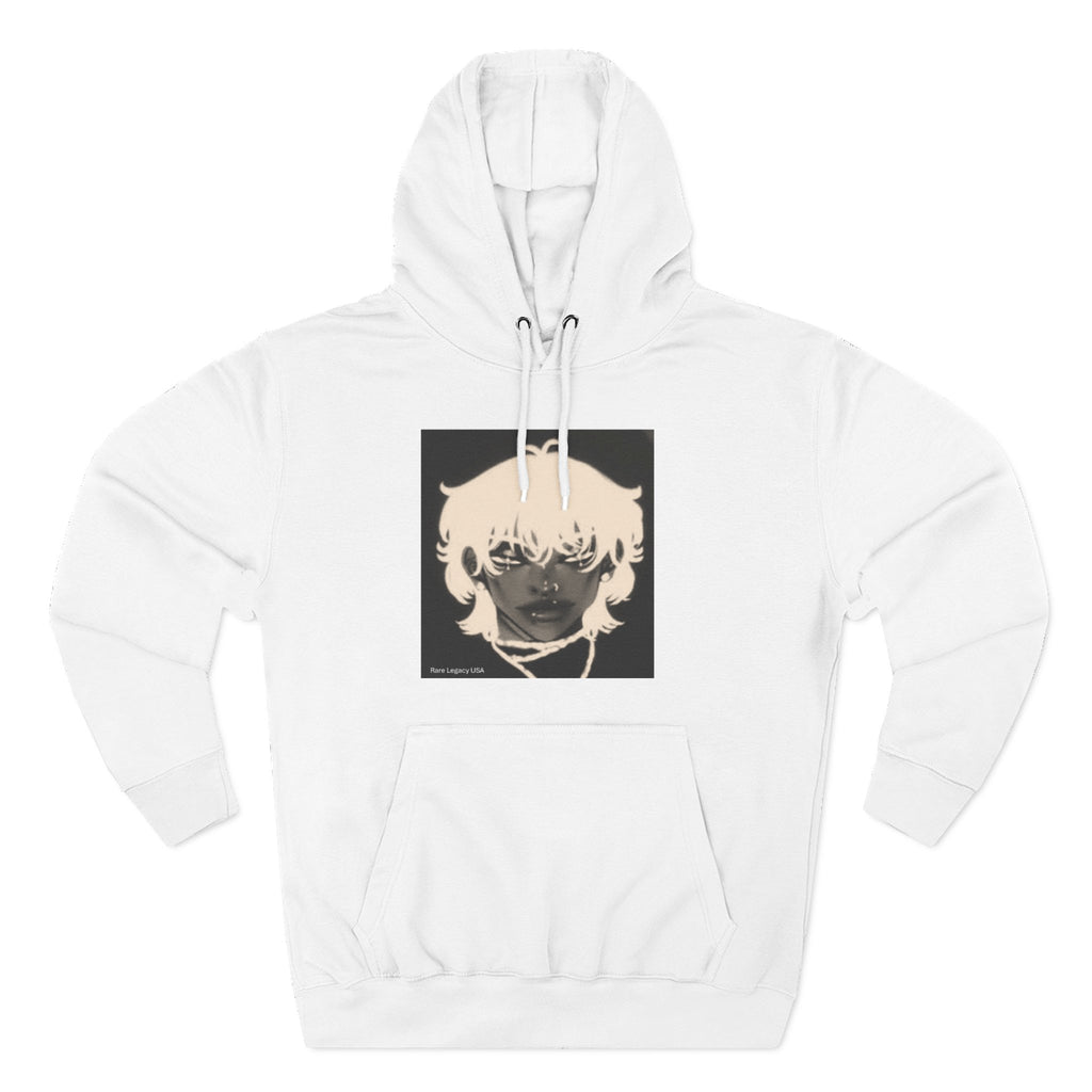 Dark Anime Portrait Hoodie — Moody Inverted Face Graphic Pullover
