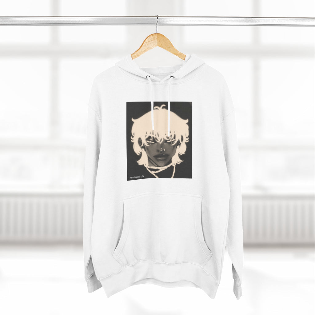 Dark Anime Portrait Hoodie — Moody Inverted Face Graphic Pullover