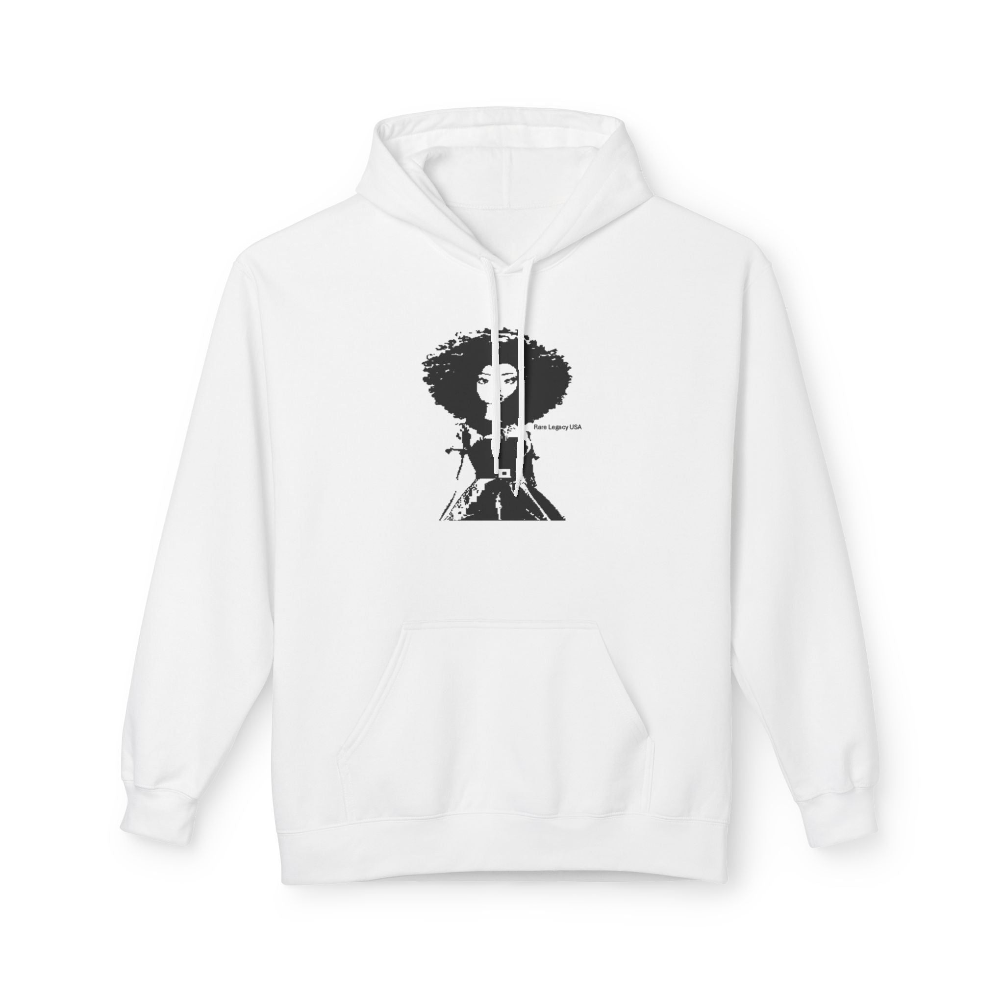 Afro Soul Hoodie — Retro Black & White Silhouette Pullover